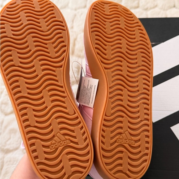 adidas Pink Suede Platform Sneakers with Gum Sole - Picture 7 of 7